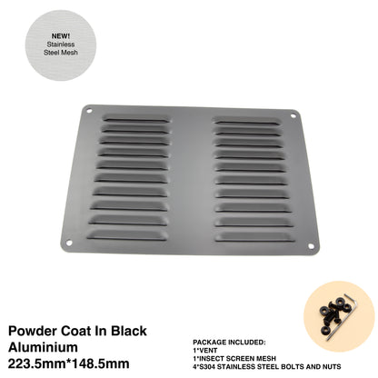 Louvered Vent Cover | Airflow Vent | Aluminium | RV Ventilation Grille Vent | (Multiple Sizes)
