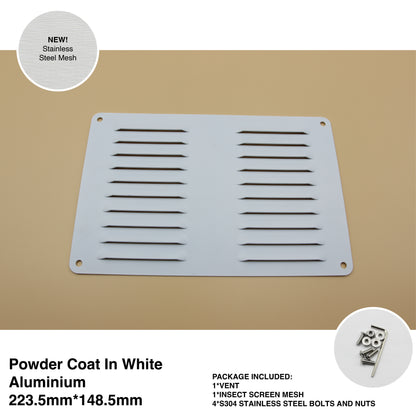 Louvered Vent Cover | Airflow Vent | Aluminium | RV Ventilation Grille Vent | (Multiple Sizes)
