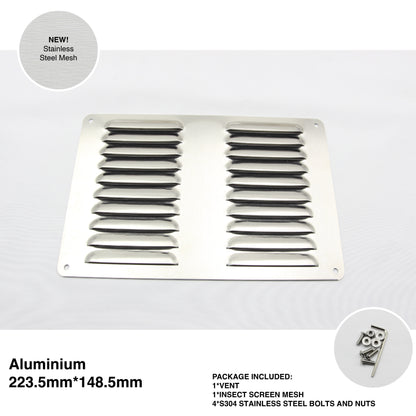Louvered Vent Cover | Airflow Vent | Aluminium | RV Ventilation Grille Vent | (Multiple Sizes)