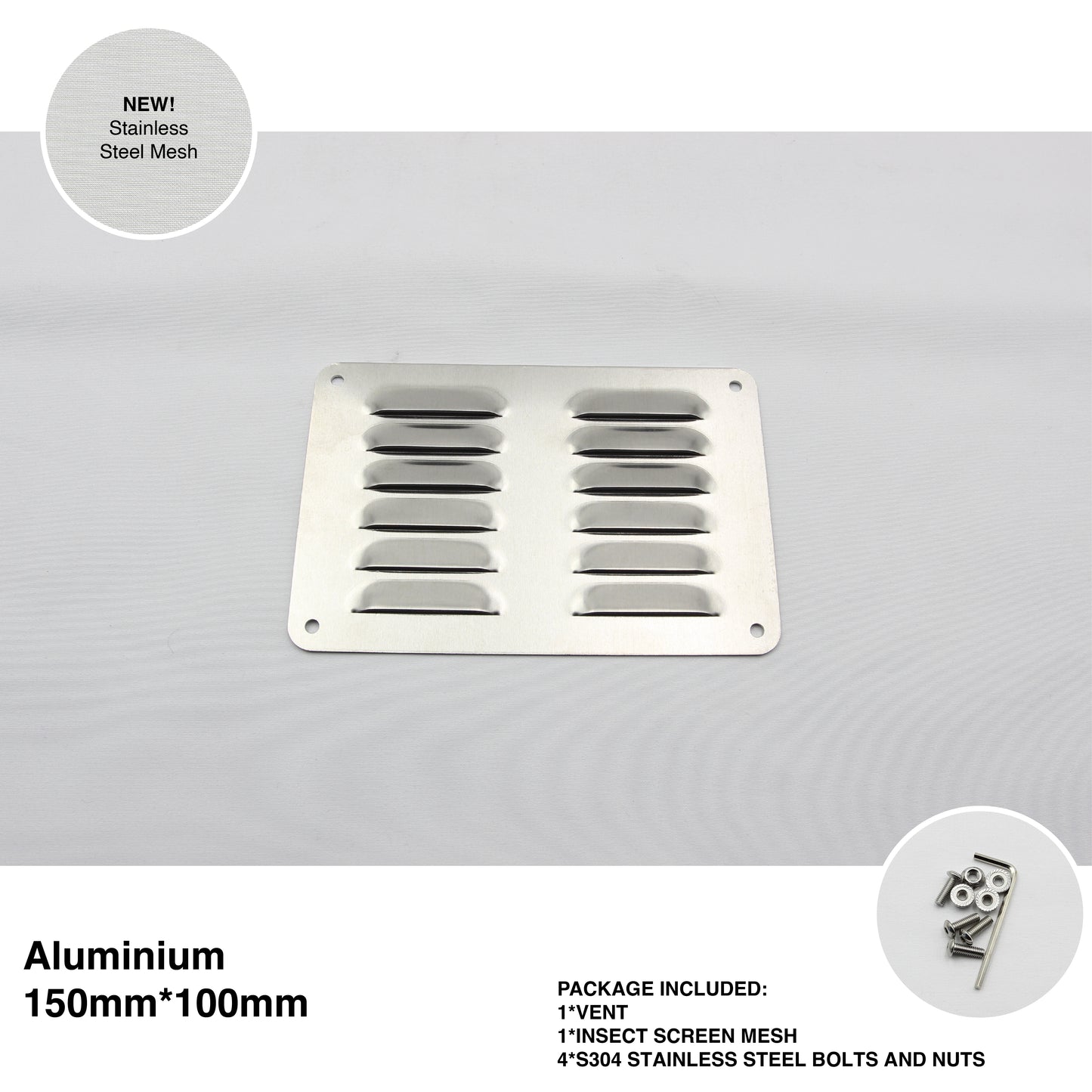 Louvered Vent Cover | Airflow Vent | Aluminium | RV Ventilation Grille Vent | (Multiple Sizes)