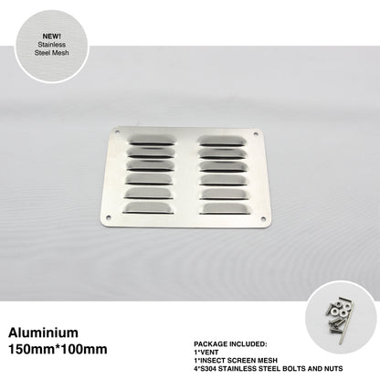 Louvered Vent Cover | Airflow Vent | Aluminium | RV Ventilation Grille Vent | (Multiple Sizes)