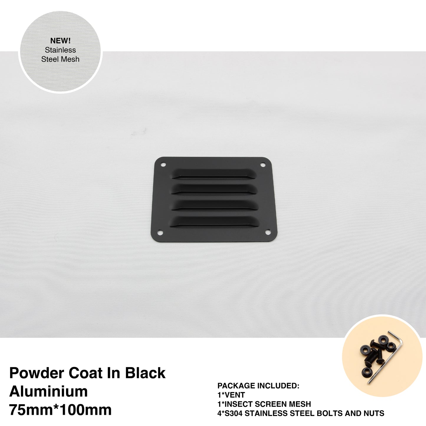 Louvered Vent Cover | Airflow Vent | Aluminium | RV Ventilation Grille Vent | (Multiple Sizes)