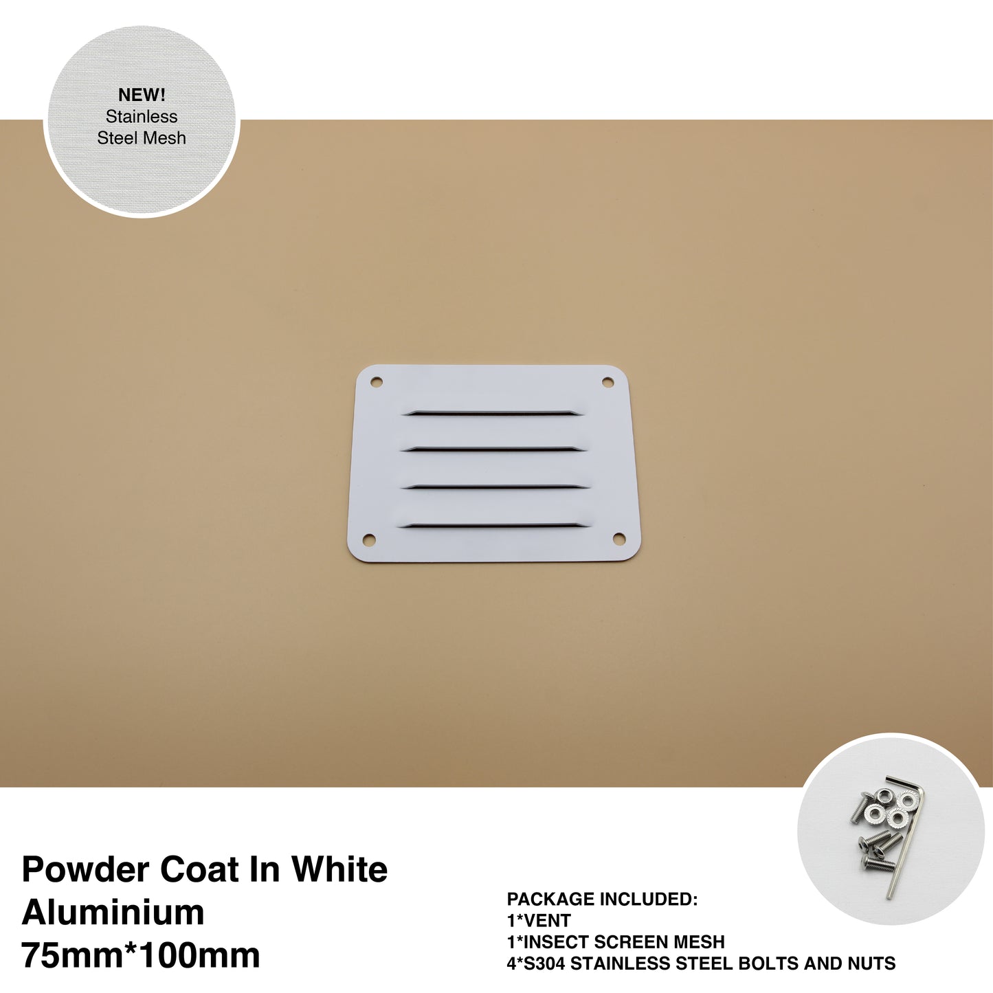 Louvered Vent Cover | Airflow Vent | Aluminium | RV Ventilation Grille Vent | (Multiple Sizes)