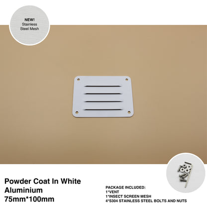 Louvered Vent Cover | Airflow Vent | Aluminium | RV Ventilation Grille Vent | (Multiple Sizes)