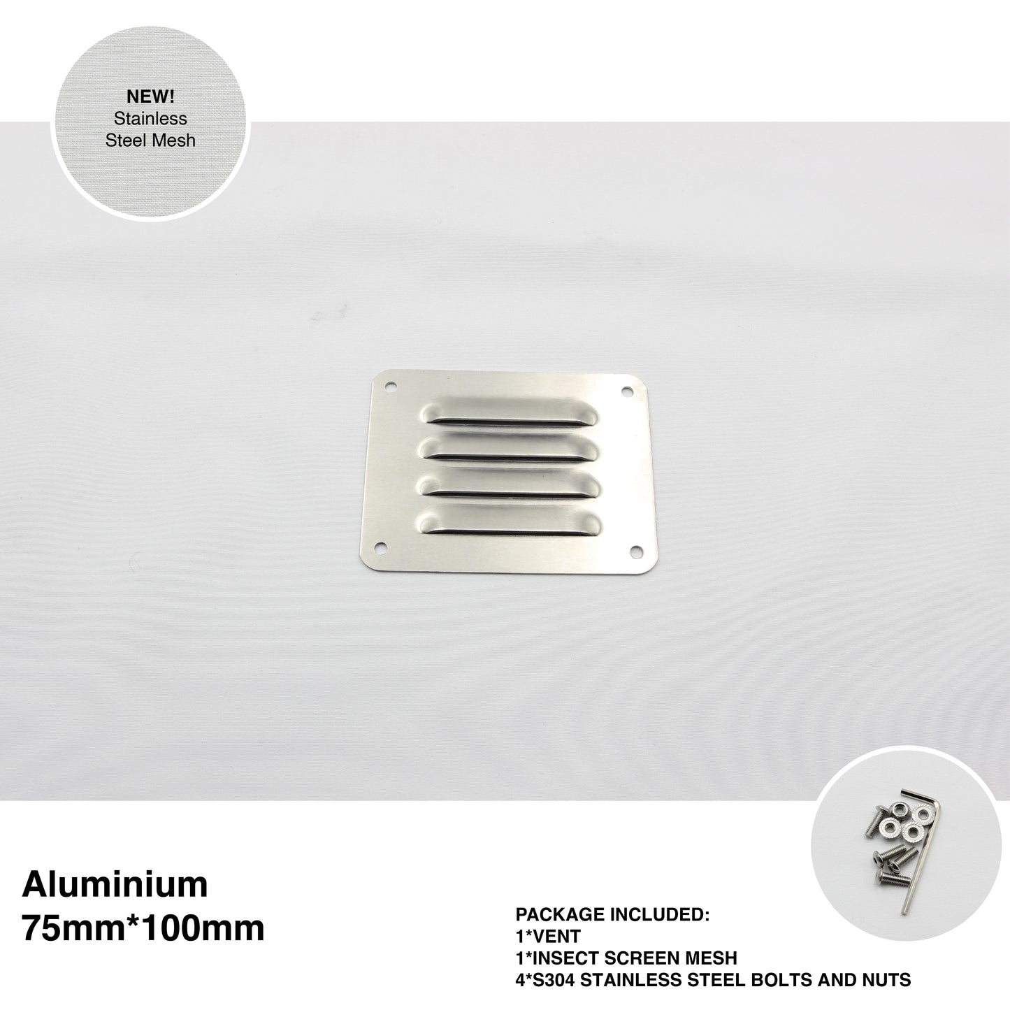 Louvered Vent Cover | Airflow Vent | Aluminium | RV Ventilation Grille Vent | (Multiple Sizes)