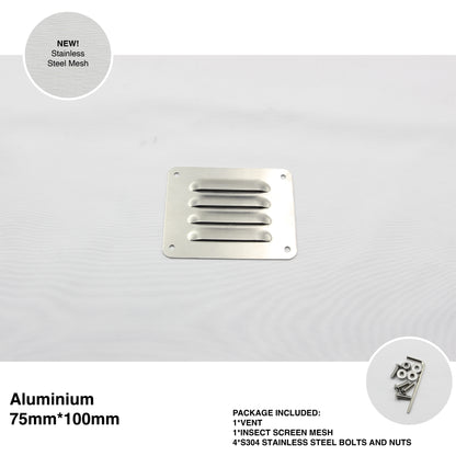 Louvered Vent Cover | Airflow Vent | Aluminium | RV Ventilation Grille Vent | (Multiple Sizes)