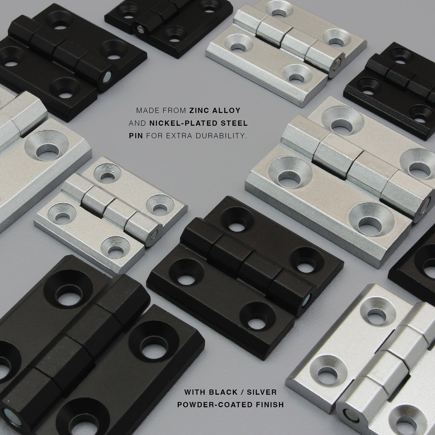 Butt Hinge | Sunk Mount or Blind Mount | Heavy Duty | Zinc Alloy | Black/Silver