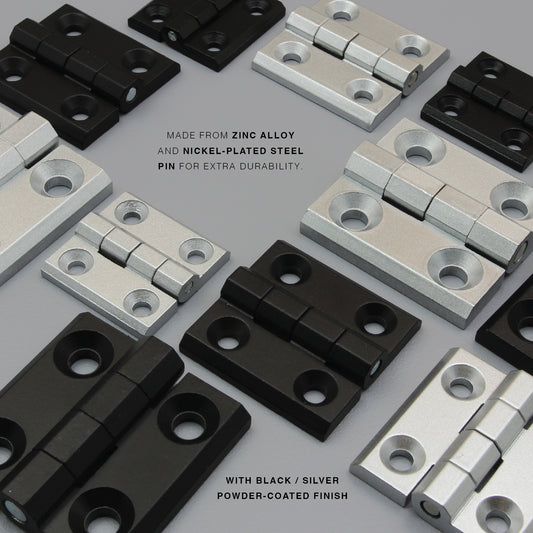 Butt Hinge | Sunk Mount or Blind Mount | Heavy Duty | Zinc Alloy | Black/Silver