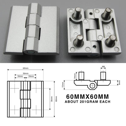 Butt Hinge | Sunk Mount or Blind Mount | Heavy Duty | Zinc Alloy | Black/Silver