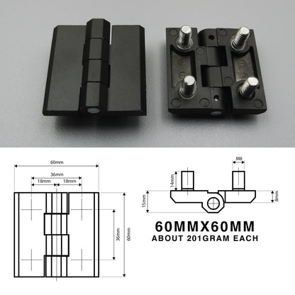 Butt Hinge | Sunk Mount or Blind Mount | Heavy Duty | Zinc Alloy | Black/Silver