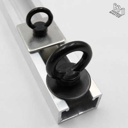 Black Unistrut Eye Bolt Kit | Stainless Steel | M6 M8 M10 | Set of 2