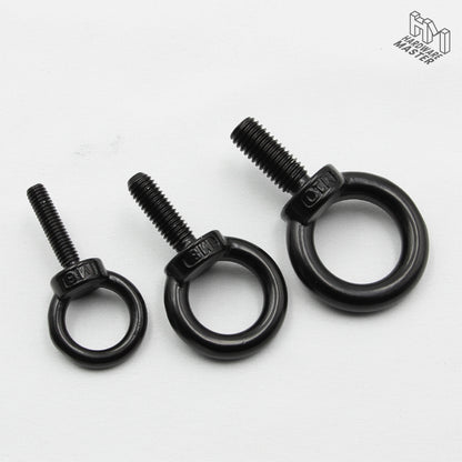 Black Unistrut Eye Bolt Kit | Stainless Steel | M6 M8 M10 | Set of 2