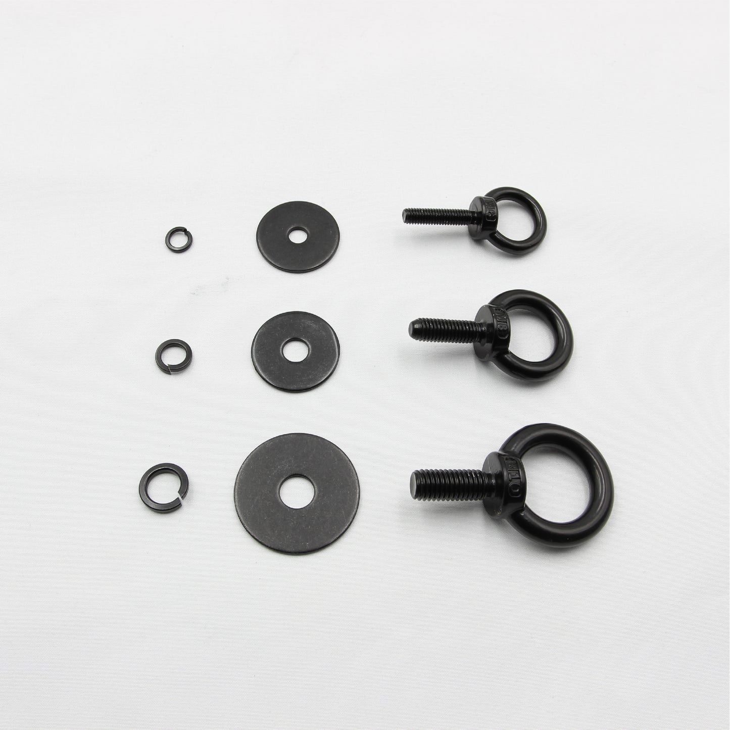 Black Unistrut Eye Bolt Kit | Stainless Steel | M6 M8 M10 | Set of 2