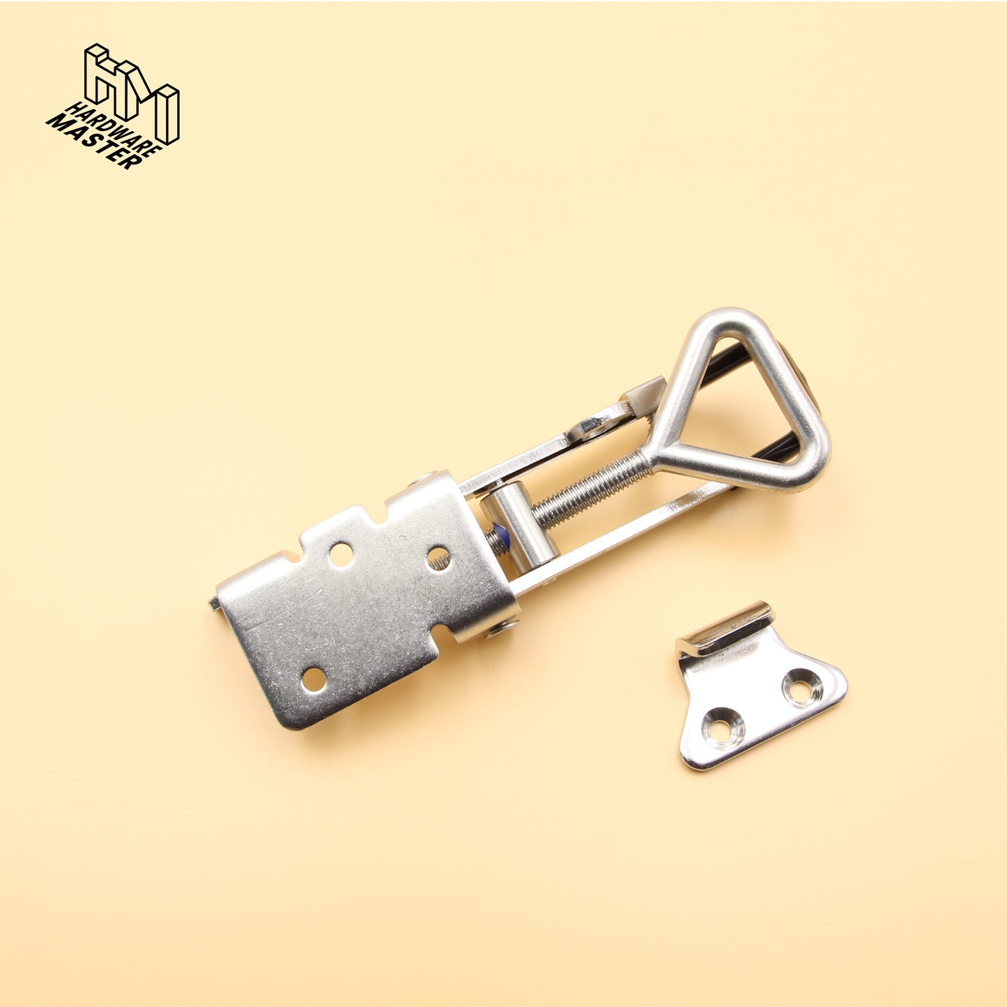 Black Large Over Centre Toggle Latch With Safety Catch | S304 Stainless Steel | Lockable Fastener