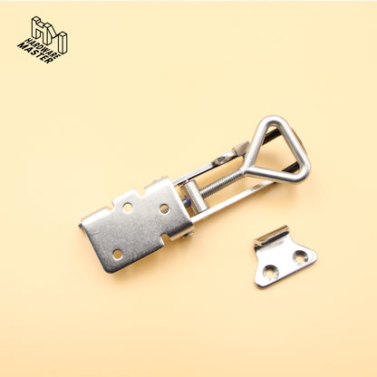 Black Large Over Centre Toggle Latch With Safety Catch | S304 Stainless Steel | Lockable Fastener