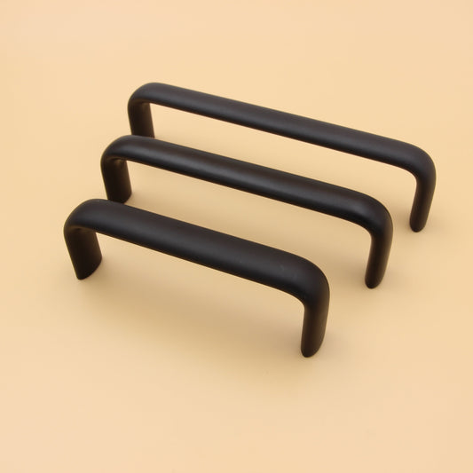 Black Aluminium D-Pull Handle | Cabinet & Drawer Pull