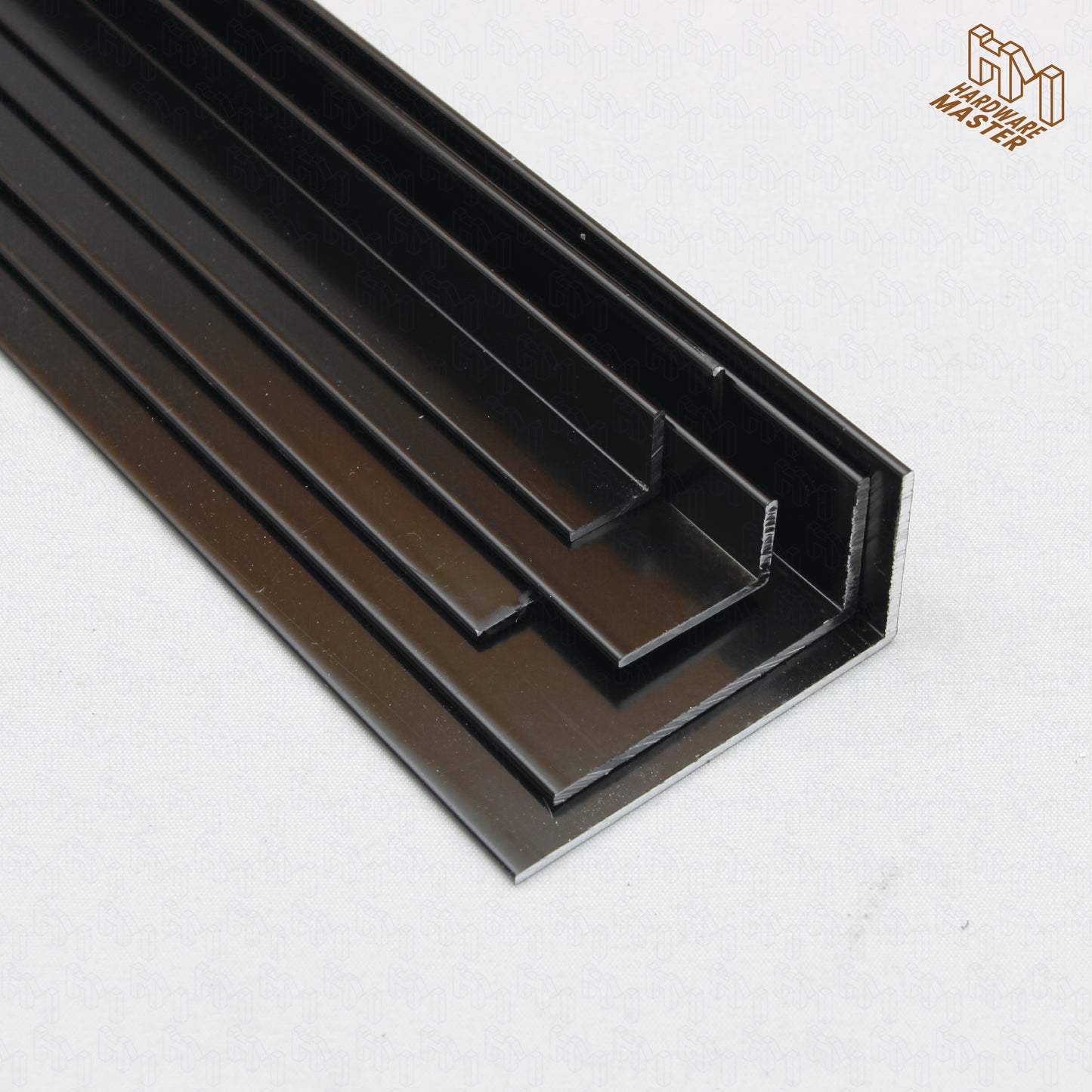 Black Aluminium UnEqual Angle | 40x20x1.6mm | 6063 T5 Alloy | Custom Length