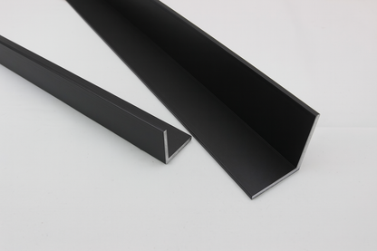 Black Aluminium UnEqual Angle | 40x20x1.6mm | 6063 T5 Alloy | Custom Length