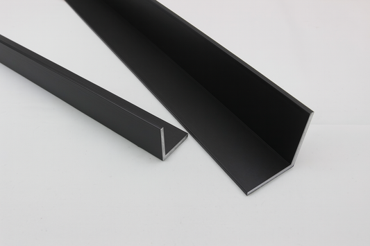 Black Aluminium UnEqual Angle | 40x20x1.6mm | 6063 T5 Alloy | Custom Length