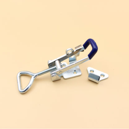 Blue 160mm Steel Over Centre Fastener With Keeper Toggle Latch