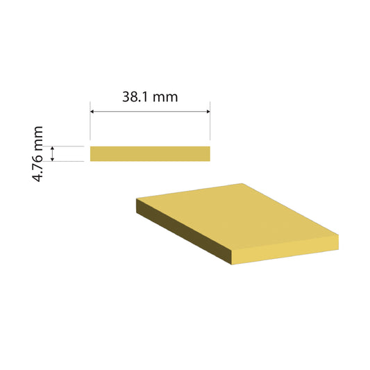 Brass Flat Bar | 38.1x4.76mm | C380 Alloy | Custom Length