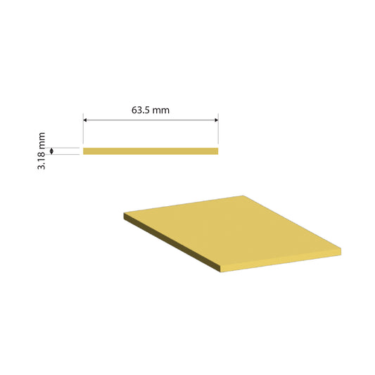 Brass Flat Bar | 63.5x3.18mm | C380 Alloy | Custom Length