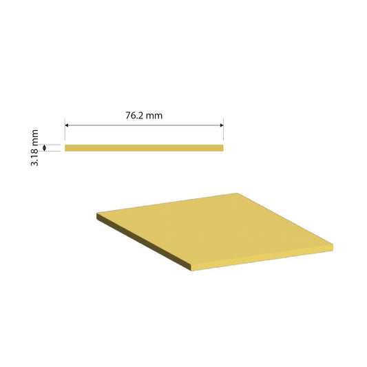 Brass Flat Bar | 76.2x3.18mm | C380 Alloy | Custom Length