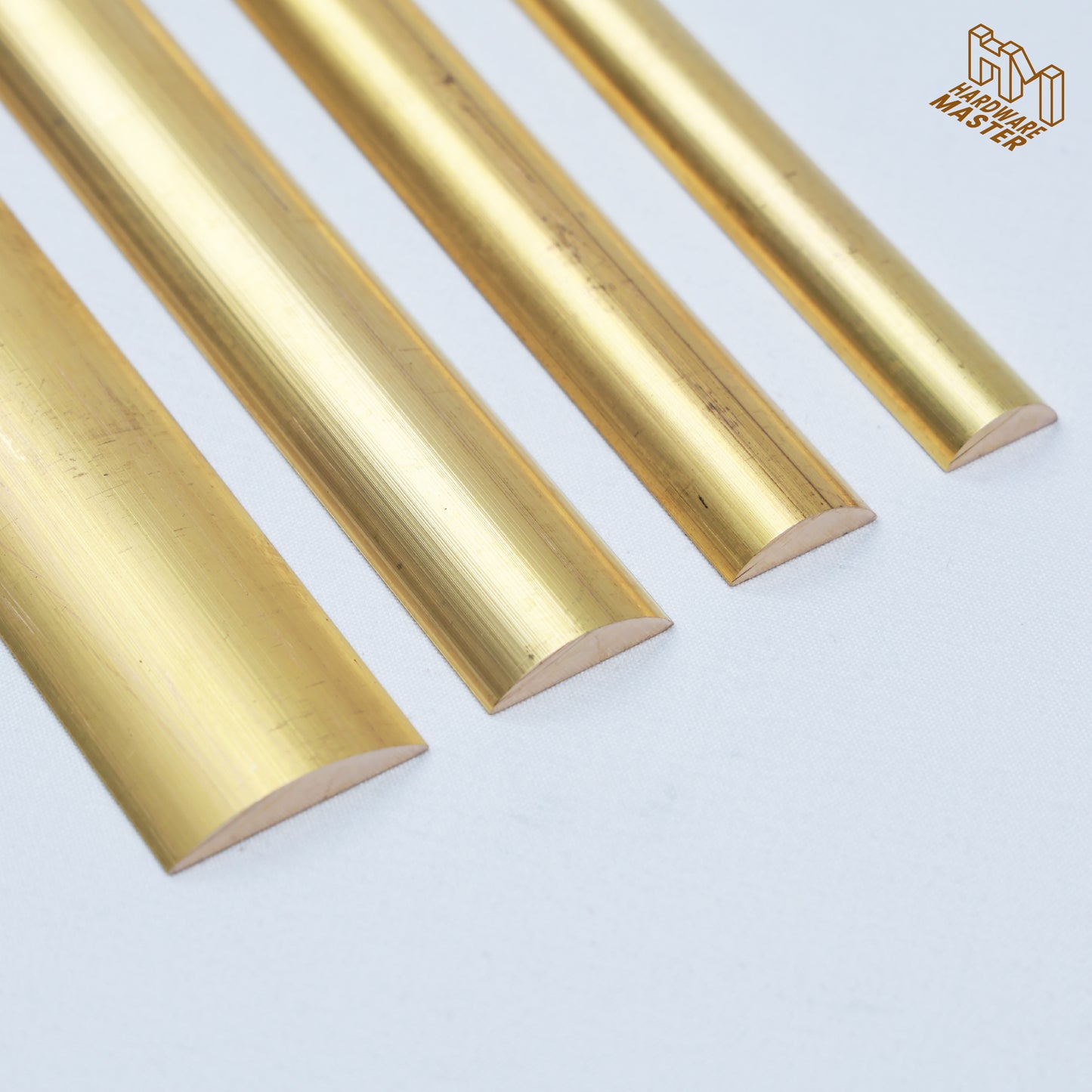 Brass Solid Half Round Rod | 25.4x4.76mm | C380 Alloy | Custom Length