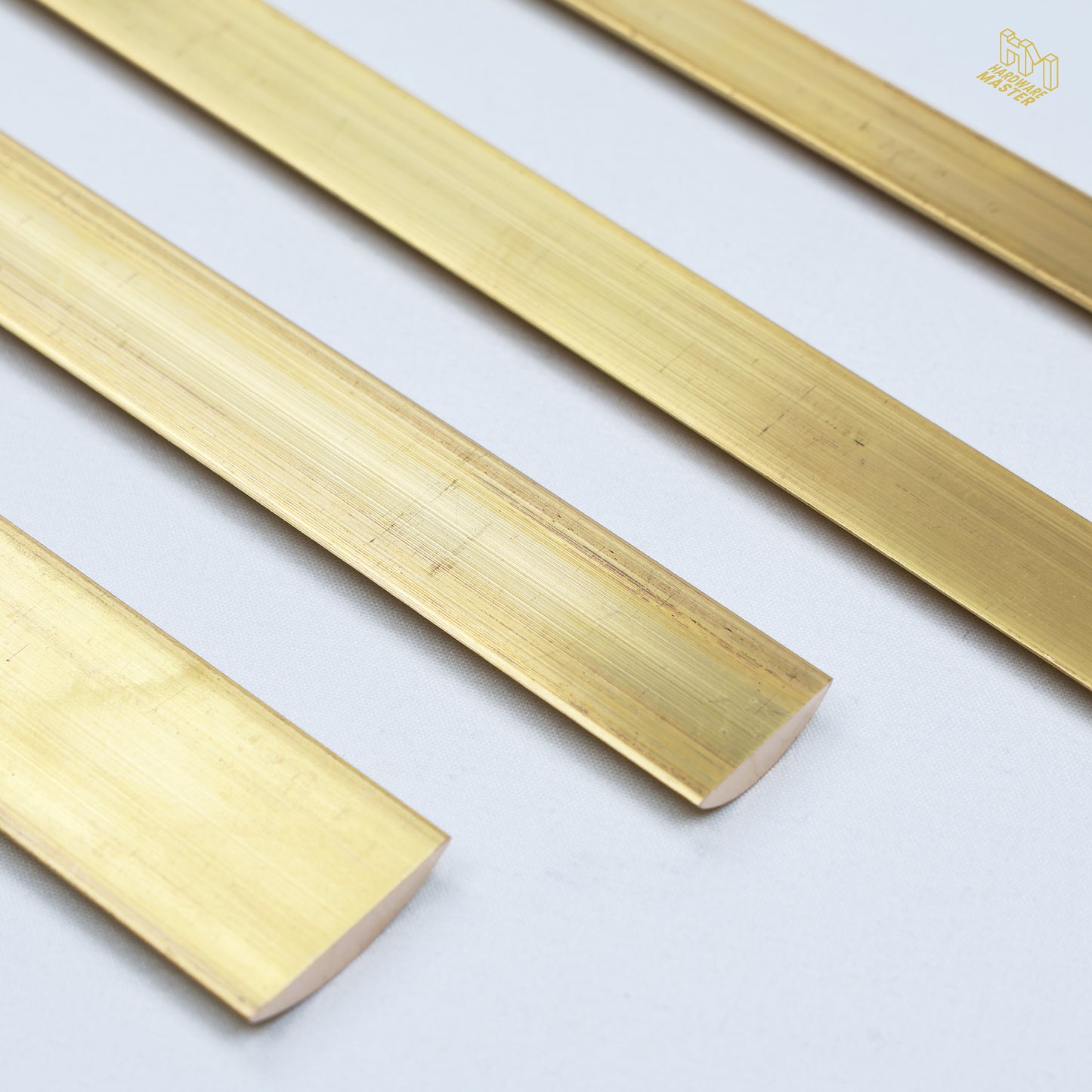 Brass Solid Half Round Rod | 25.4x4.76mm | C380 Alloy | Custom Length