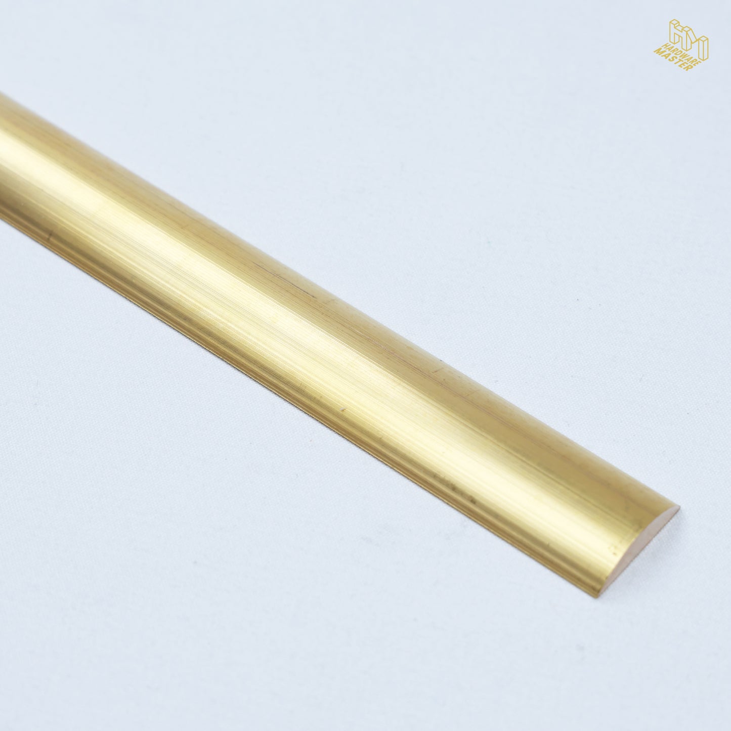 Brass Solid Half Round Rod | 19.05x4.76mm | C380 Alloy | Custom Length