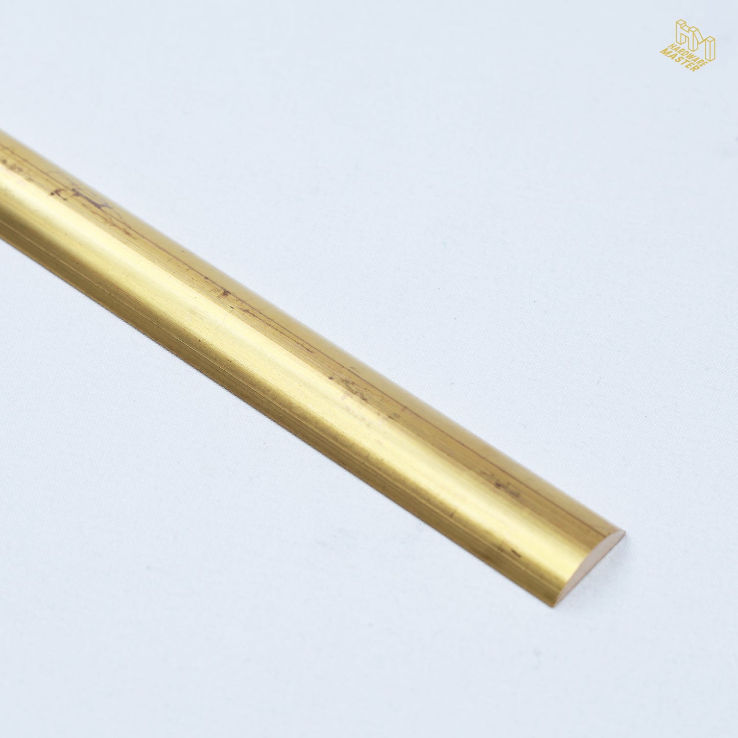Brass Solid Half Round Rod | 15.88x4.76mm | C380 Alloy | Custom Length