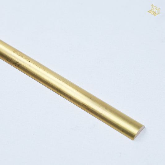 Brass Solid Half Round Rod | 12.7x4.76mm | C380 Alloy | Custom Length