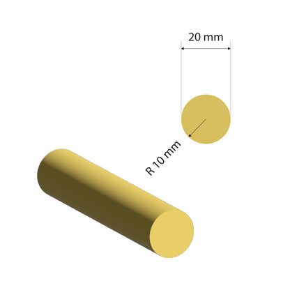 Brass Solid Rod | Ø20mm | C385 Alloy | Custom Length