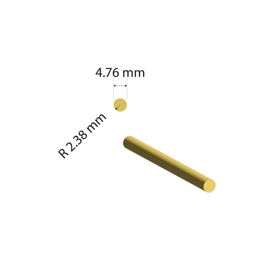 Brass Solid Rod | Ø4.76mm | C385 Alloy | Custom Length