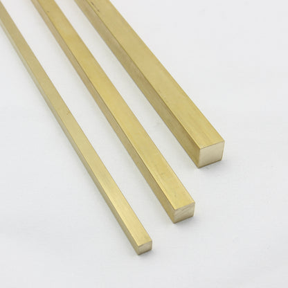 Brass Solid Square Rod | 6.35x6.35mm | C385 Alloy | Custom Length