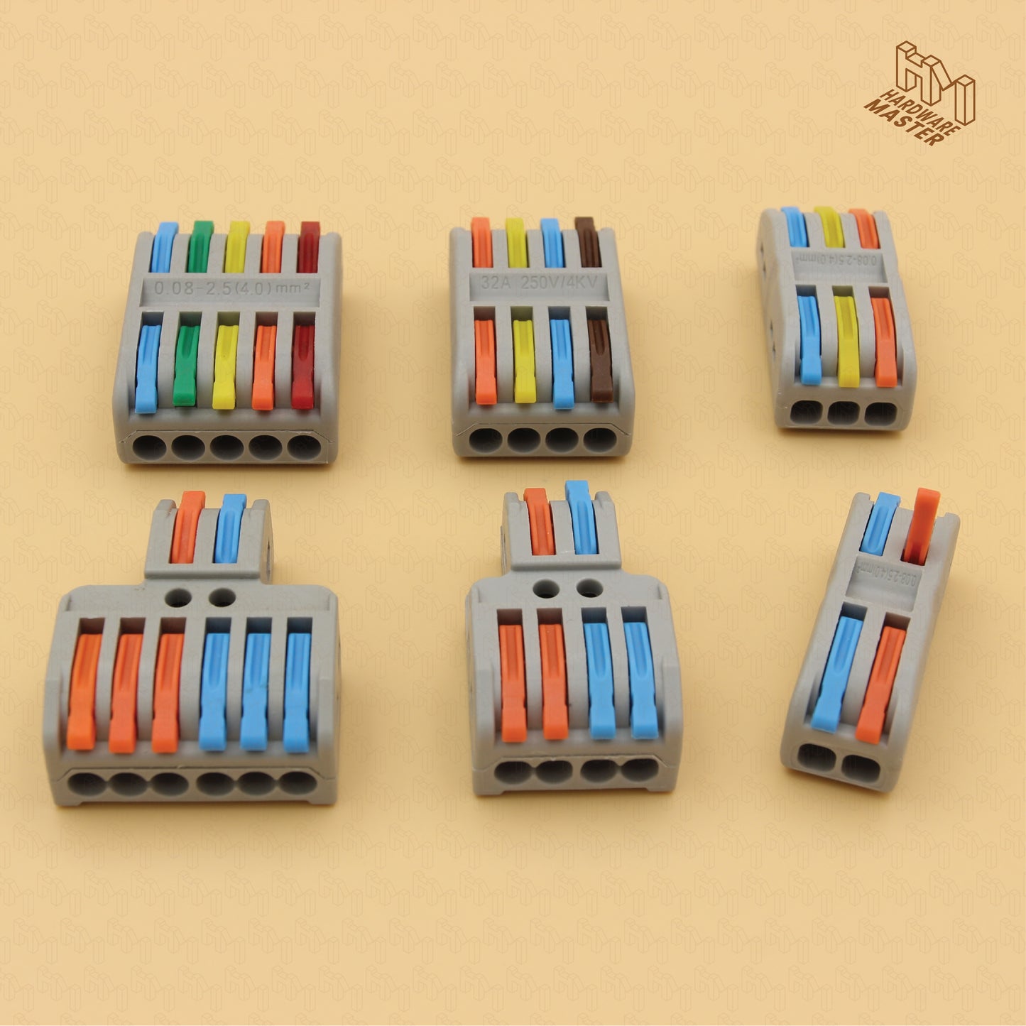 Lever-Nut Wire Connector | Colour-Coded Quick Wiring Terminal | Tool-Free Electrical Joiner