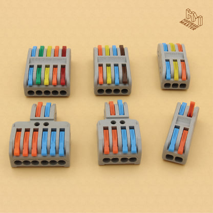 Lever-Nut Wire Connector | Colour-Coded Quick Wiring Terminal | Tool-Free Electrical Joiner