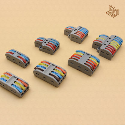 Lever-Nut Wire Connector | Colour-Coded Quick Wiring Terminal | Tool-Free Electrical Joiner