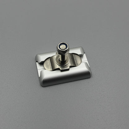 Aluminium Black Cargo L Track Flush Mount Rectangle Base