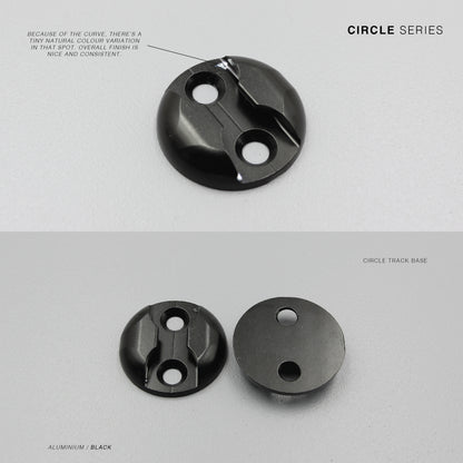 Aluminium Black Cargo L Track Flush Mount Circle Base
