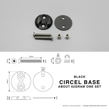 Aluminium Black Cargo L Track Flush Mount Circle Base