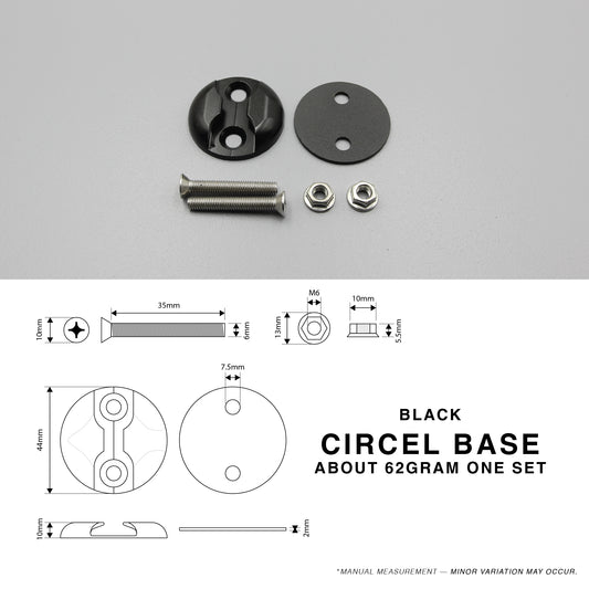 Aluminium Black Cargo L Track Flush Mount Circle Base