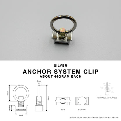 Silver Cargo L Track Anchor Ring Clip