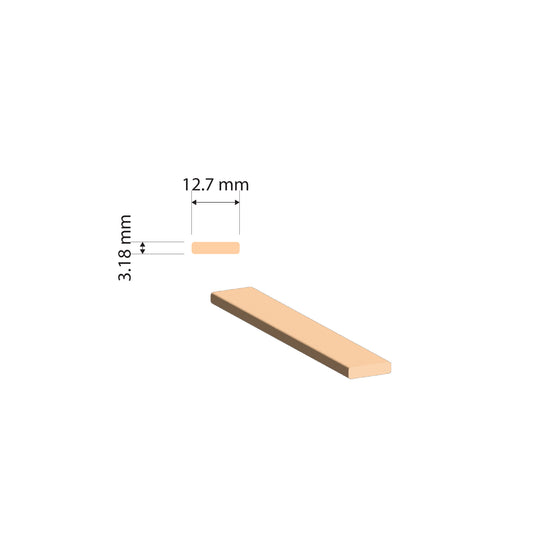 Copper Flat Bar | 12.7x3.18mm | C110 Alloy | Custom Length