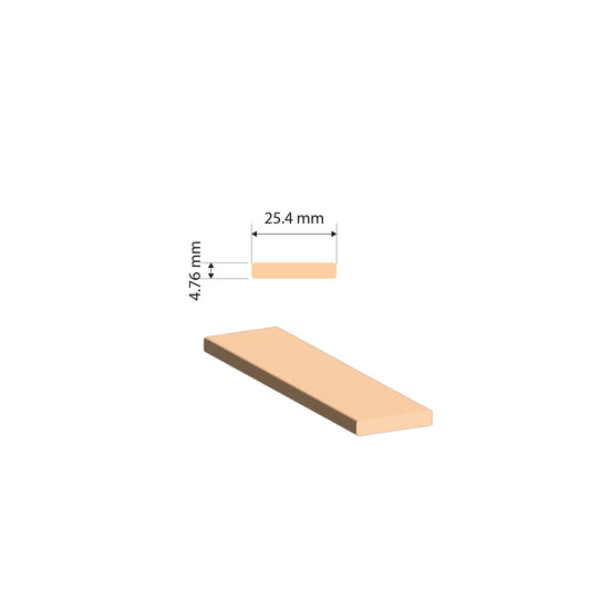 Copper Flat Bar | 25.4x4.76mm | C110 Alloy | Custom Length