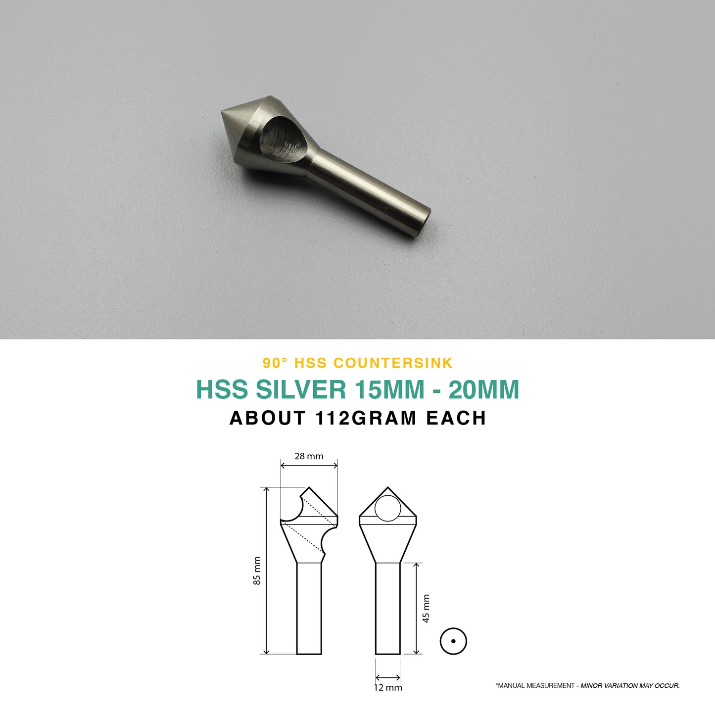 HSS 90° Countersink Chamfer Drill Bit | 2-5mm / 5-10mm / 10-15mm / 15-20mm
