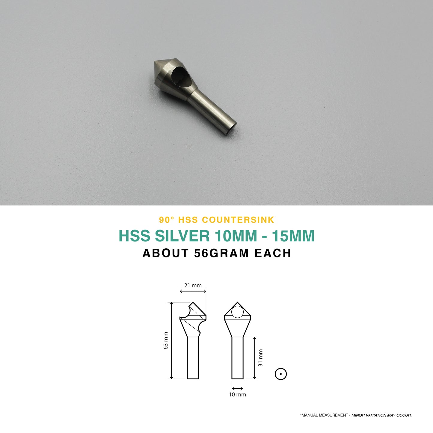 HSS 90° Countersink Chamfer Drill Bit | 2-5mm / 5-10mm / 10-15mm / 15-20mm