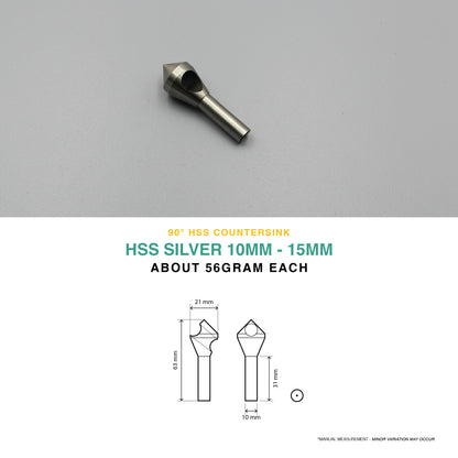 HSS 90° Countersink Chamfer Drill Bit | 2-5mm / 5-10mm / 10-15mm / 15-20mm