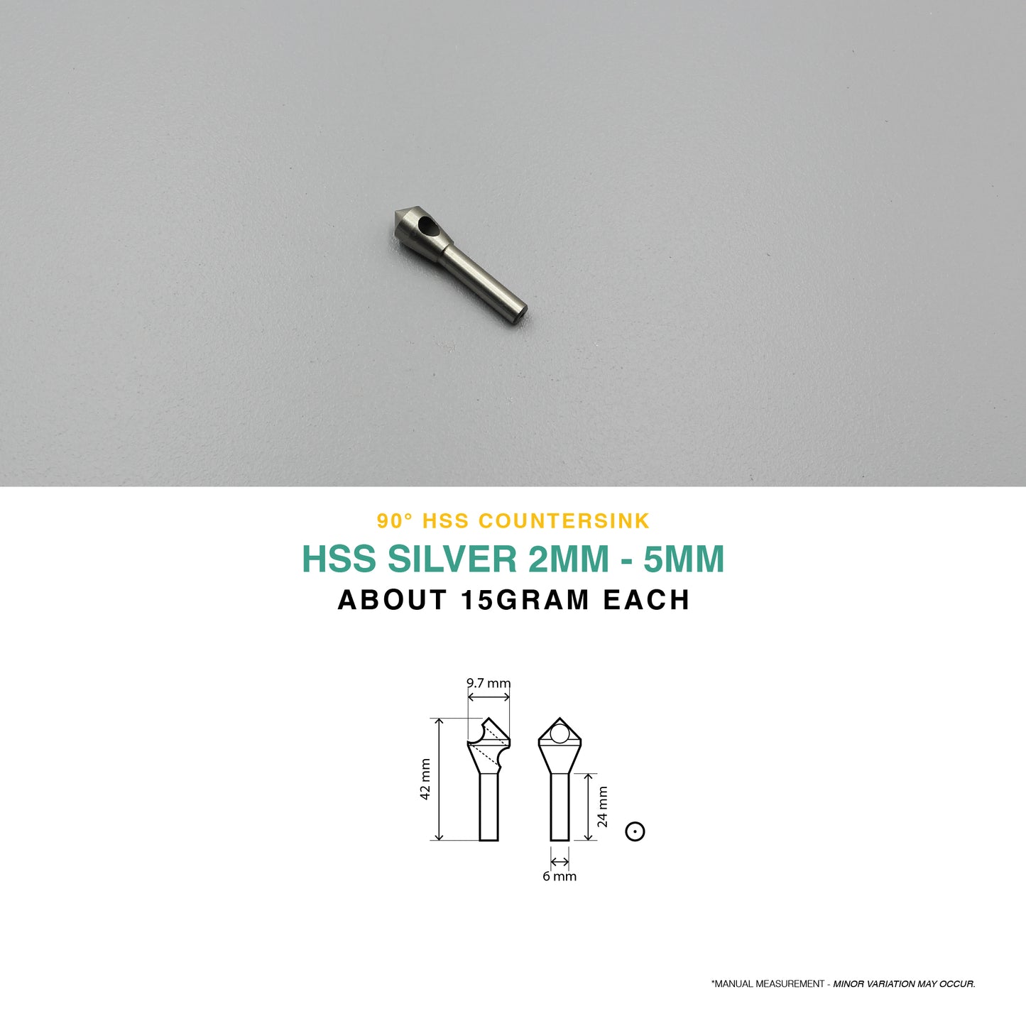 HSS 90° Countersink Chamfer Drill Bit | 2-5mm / 5-10mm / 10-15mm / 15-20mm