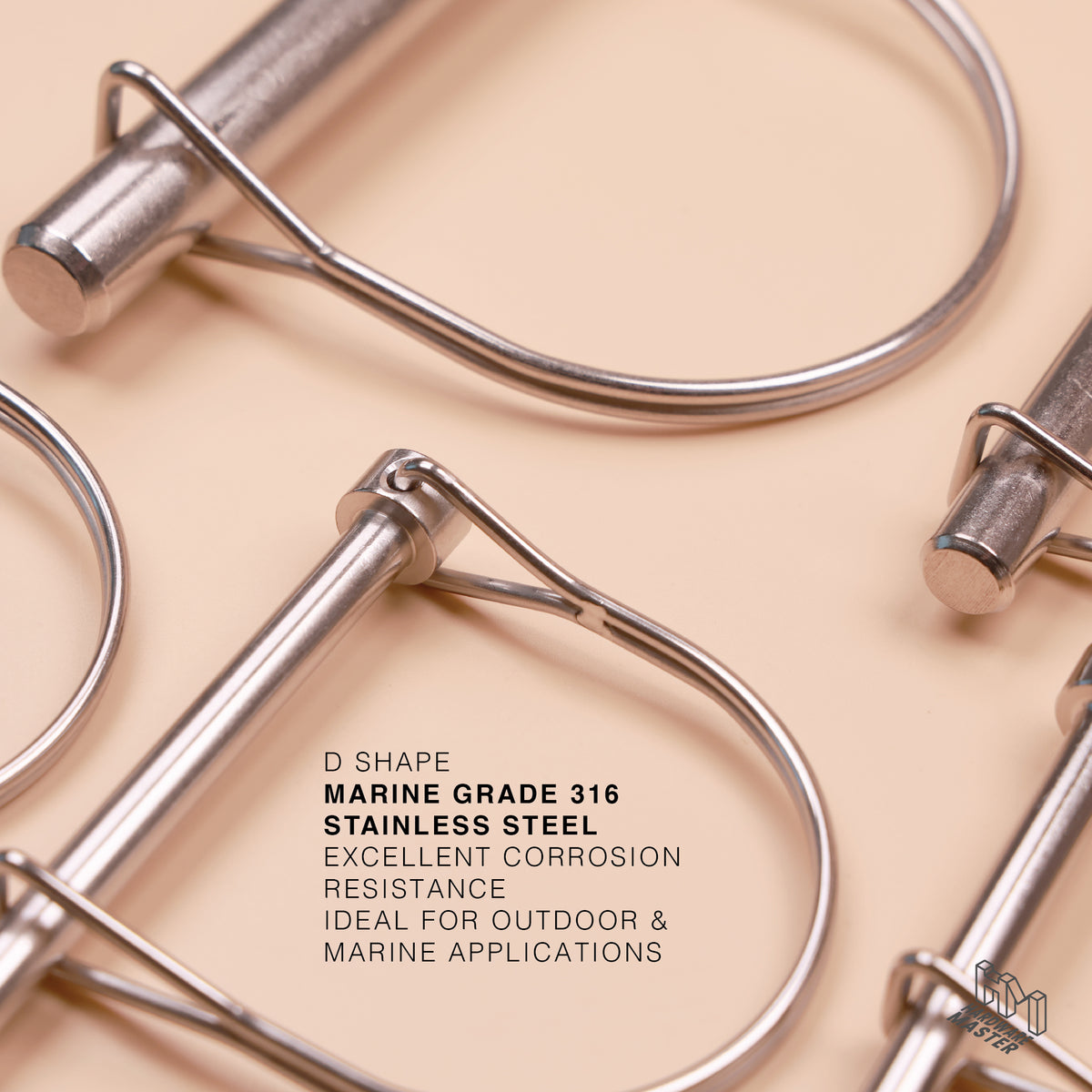 S316 Stainless Steel D Shape Wire Lock Pin – Quick Release Safety Retaining Pin